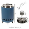 thumbnail image 5 of Sunnydaze 5.5" Round Wood-Burning Blue Finish Stainless Steel Tabletop Smokeless Fire Pit, 5 of 8