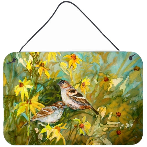 Carolines Treasures PJC1111DS812 Sparrows in the Field Wall or Door Hanging Prints  8x12 multicolor