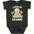 thumbnail image 3 of Inktastic Cute Sloth I Love My Grammy with Green Leaves Boys or Girls Baby Bodysuit, 3 of 5