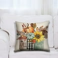 thumbnail image 6 of PEIBang Fall Pumpkin Home Sweet Home Throw Pillow Covers,18 x 18 Inch Autumn Grateful Blessed Harvest Floral Decorations for Sofa Couch, 6 of 6
