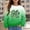 White, variant on Girl's Cute Graphic Crew Neck Sweatshirt St. Patrick's Day Long Sleeve Pullover Tops T Shirt For Boys Army Green 5-6 Years