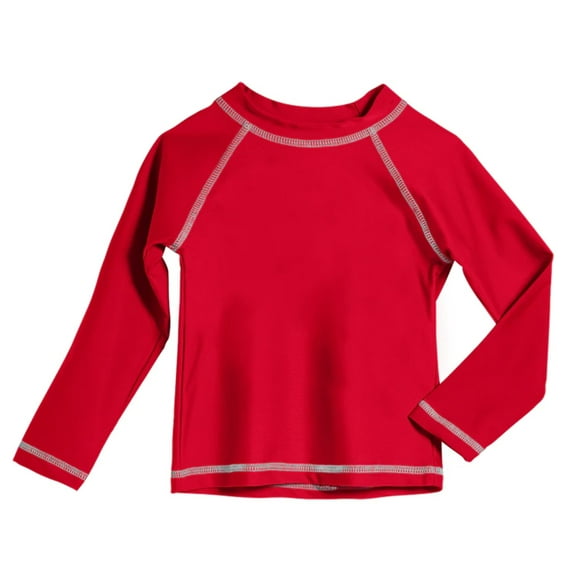 Made in USA Boys UPF 50  Long Sleeve Rashguard | Red
