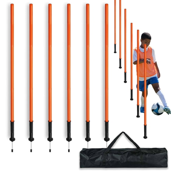 Juego de bastones de entrenamiento de agilidad AKABIKE de 1 a 1,5 m con bolsa de transporte