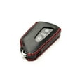 thumbnail image 4 of Vitodeco Genuine Leather Smart Key Fob Case Compatible with Volkswagen MK8 Golf GTI, ID4, Atlas (3-Button, Black/Red), 4 of 6