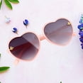 thumbnail image 4 of Heart Shape Kids Sunglasses Eyewear for Children Gift Party UV400 Protection pink frame, 4 of 8