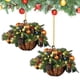 thumbnail image 1 of Cesta Flores 2 Uds Navidad Artificial para Porche Jardín Patio Navideña, 1 of 9