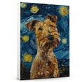 thumbnail image 2 of Dog Canvas Art Decor Creative Dog Picture for Wall Decor Van Gogh Starry Night Welsh Terrier Dog Poster Painting Prints for Living Room Pet Club, 2 of 6