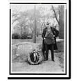 thumbnail image 2 of Historic Framed Print, [Sir Thomas J. Lipton, full-length portrait, facing front, standing next to memorial to David Kennison, last survivor of the Boston Tea Party"]", 17-7/8" x 21-7/8", 2 of 9