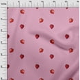 thumbnail image 2 of oneOone Tissu Popeline de Coton Motif Fraise, 56 Pouces de Large, 2 of 4