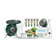 Alarm-Clock Shaped Solar Drip Irrigation System - Indoor/Outdoor Use, Automatic Watering Kit with 2200mAh Battery & Humidity Monitoring for Gardens, Potted Plants