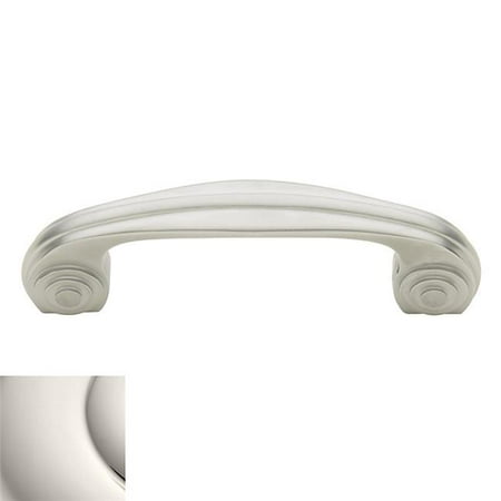 Baldwin Nickel Pulls - baldwin 4436140 3 in. polished nickel center to center deco pull