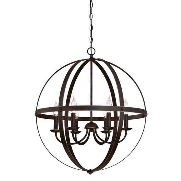 Westinghouse 6328200 Stella Mira Six-Light Indoor Chandelier, Oil Rubbed Bronze Finish with Highlights