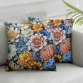 thumbnail image 3 of BANET Outdoor Pillow Covers Blue Orange Decorative Washable Square Throw Pillow Covers Cushion Case Farmhouse Decor for Couch Sofa Bedroom Home (Pack of 2) 18x18in, 3 of 7