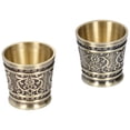 thumbnail image 1 of Wine Cup,2pcs Embossed Pattern Retro Vintage Wine Cup Alloy Wine Cup Expertly Crafted, 1 of 14