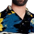 thumbnail image 5 of Crocodile Starry Sky Sunflower Men's Short Sleeve Beach Button Down Casual Printed Summer Shirts - Unisex, 5 of 6