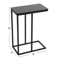 thumbnail image 2 of Household Essentials Jamestown C-Shaped for Accessiblity Side End Table Black Oak Wood Grain and Black Metal, 2 of 7