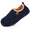 Navy Blue, variant on FamilyFairy Men's Quilted Nylon Slippers - Memory Foam Comfort, Non-Slip Sole for Indoor/Outdoor