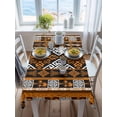 thumbnail image 6 of Yellow Beige Boho Table Cloth, Waterproof Tablecloth for Rectangle Tables, Geometric Vintage Abstract Art Ethnic Reusable Washable Fabric Table Cover for Restaurant Kitchen Dining Tables 60"x84", 6 of 8