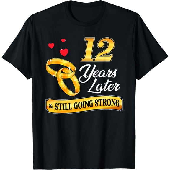Celebrate 12 Years Of Marriage! 12th Wedding Anniversary T-Shirt