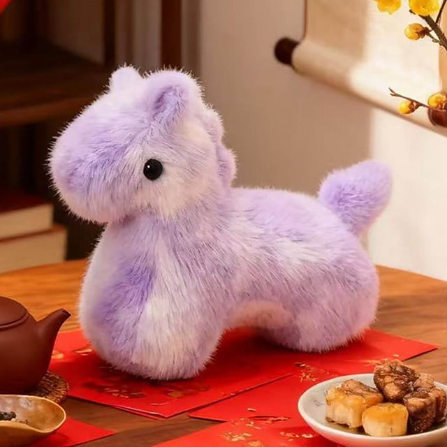 Juguetes De Peluche Muñeco de peluche adorable para niños y adultos, decoración del hogar, 25 cm, morado, 1 unidad Rkxzt