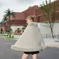 thumbnail image 4 of Pincandy Women Faux Fur Shawls Wraps Bridal Fur Stoles Cloak Coat Fur Trimmed Solid Cape Poncho for Party Wedding Bridal, 4 of 4