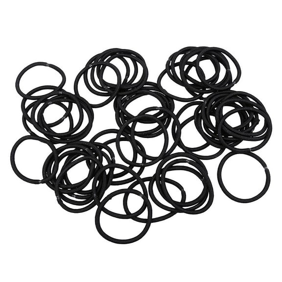 Segolike Women Girls Black Hair Elastic Band s Rubber Band Ponytail Pack of 50pcs
