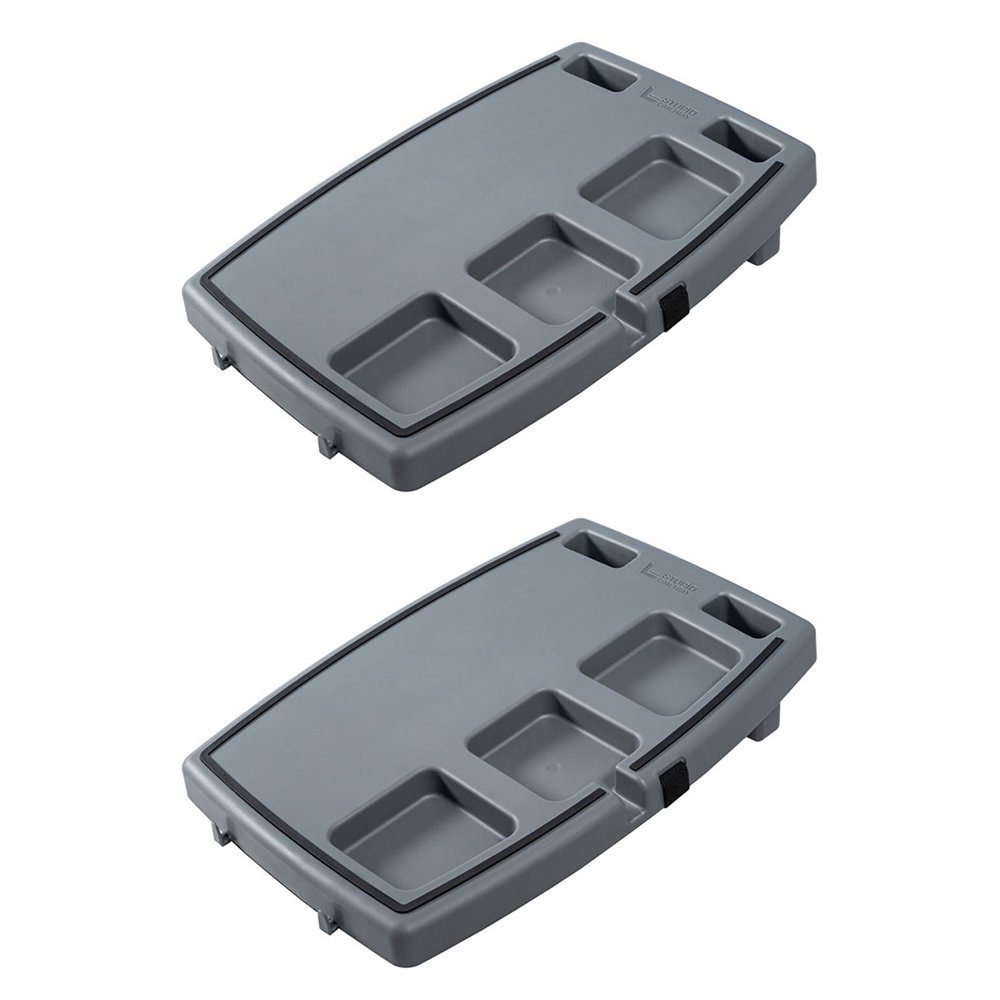 Stupid Car Tray Multifunction Food & Drink Travel Organizer, Gray/Black