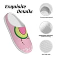 thumbnail image 5 of Daiia Cute Avocado Print Women’s Fuzzy Slippers Memory Foam Lightweight House Shoes Cozy Loafer Flannel House Shoes-46/47, 5 of 7