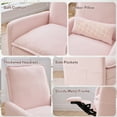 thumbnail image 7 of Korser Manual Swivel Rocker Recliner Chair with Side Pockets Nursery Glider Recliner for Living Room, Nursery, Pink, 7 of 7