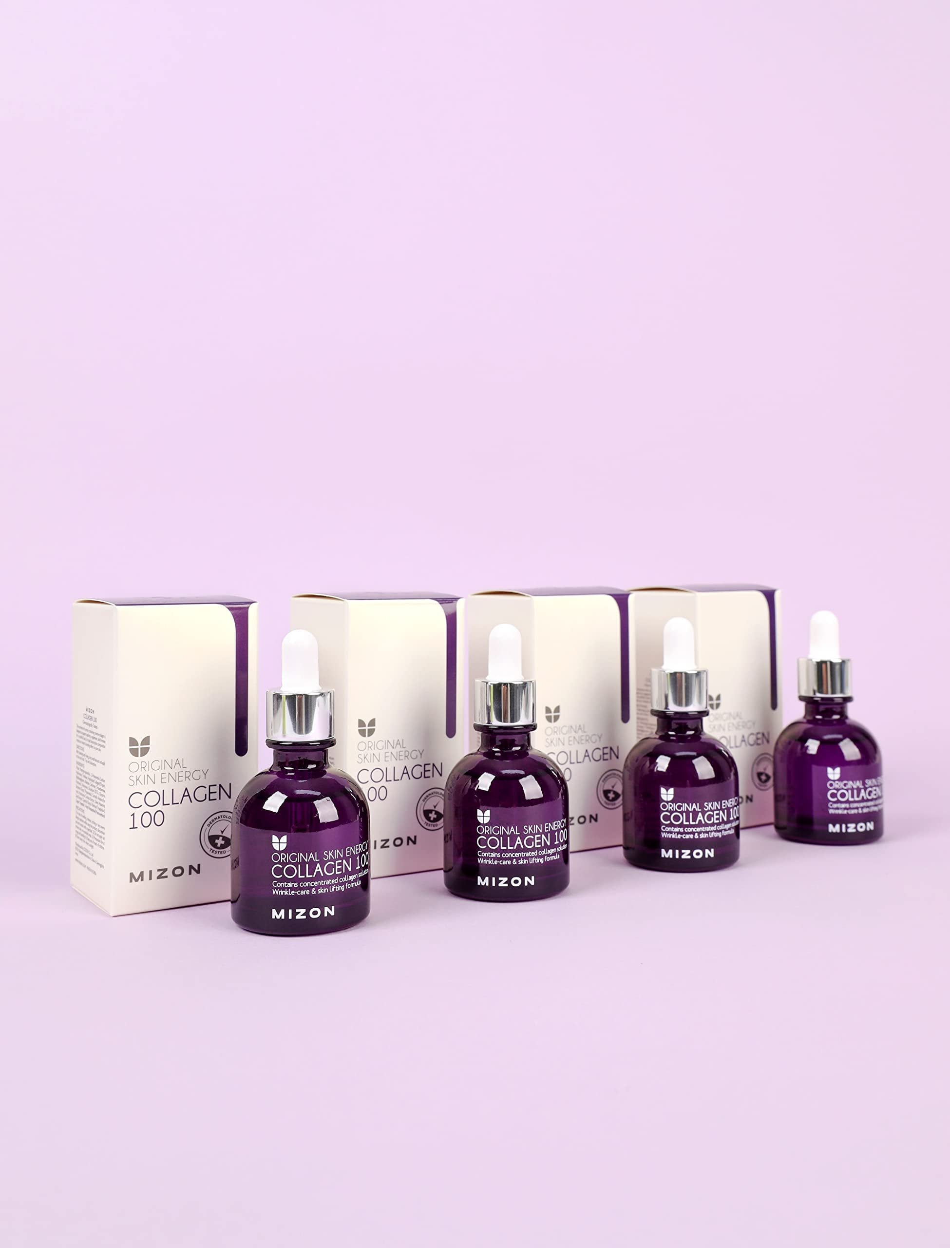 Collagen 100 Korean Ampoule with Concentrated Marine Collagen Elasticity Booster Serum Peptides Deep Hydration 1.01 fl. oz