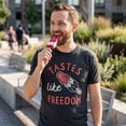 thumbnail image 4 of Mens Tastes Like Freedom T Shirt Funny Cool Fourth Of July Party Popsicle Tee for Guys Graphic Tees, 4 of 9
