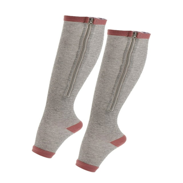 Guardoinrt Moisture-wicking And Durable Zippered Compression Socks Designed To Excel grey L/XL 1Set