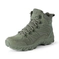 thumbnail image 1 of Botas tácticas militares de trabajo para hombre, con cremallera lateral, ligeras, de combate, para exteriores, duraderas y de desierto, 1 of 4