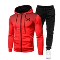 thumbnail image 3 of Chándal de moda con capucha para hombre, conjunto de ropa deportiva para gimnasio, correr, traje de invierno, 2024, 3 of 5