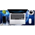 thumbnail image 4 of Large Mouse Pad, Full Desk XXL Extended Gaming Mouse Pad 35.4" x 15.7", Waterproof Desk Mat Stitched Edges, Non-Slip Laptop Computer Keyboard Mousepad for Office and Home - Galaxy Astronaut Cat, 4 of 6