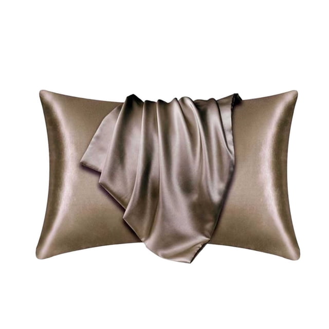 Funda de almohada de satén Kyusrd para cabello y piel, tamaño estándar, lujosa y suave, paquete de 1, 50 x 76 cm.