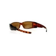 thumbnail image 4 of Womens Rhinestone Rectangular Polarized Fit Over Glasses Sunglasses Tortoise Black Tortois Brown, 4 of 4