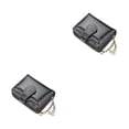 thumbnail image 2 of Qarigey Cartera de mujer de moda corta de cuero de PU monedero femenino de gran capacidad con cremallera carteras de mujer pequeña tarjetero Negro 2piezas, 2 of 6