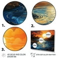 thumbnail image 3 of Designart "Horizons by the Ocean at Sunset II" Landscapes Floater Framed Wall Art Print, 3 of 7