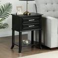 thumbnail image 4 of Convenience Concepts Sydney Two-Drawer End Table with Shelf in Black Wood Finish, 4 of 6