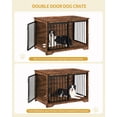 thumbnail image 5 of Hzuaneri Furniture Style Dog Crate, Dog Kennels, Rustic Brown and Black DFC02301B, 5 of 9