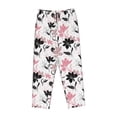 thumbnail image 4 of Goofa Lilies Flowers Printed Soft Pajama Pants for Women, Wide Leg Comfy Casual Lounge Yoga Pants-X-Large, 4 of 9