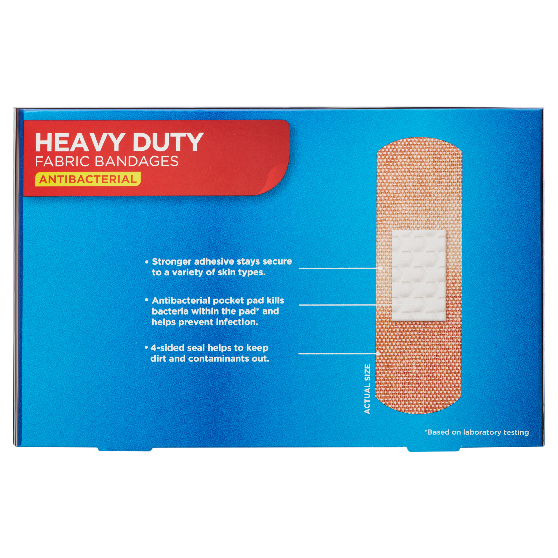 Equate Vendas antibacterianas de tela resistentes, grandes, 60 unidades 6