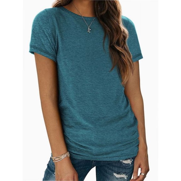 Womens Loose Fit Tshirts Short Sleeve Summer Tops Casual Workout Yoga Tunic T Shirts Tops
