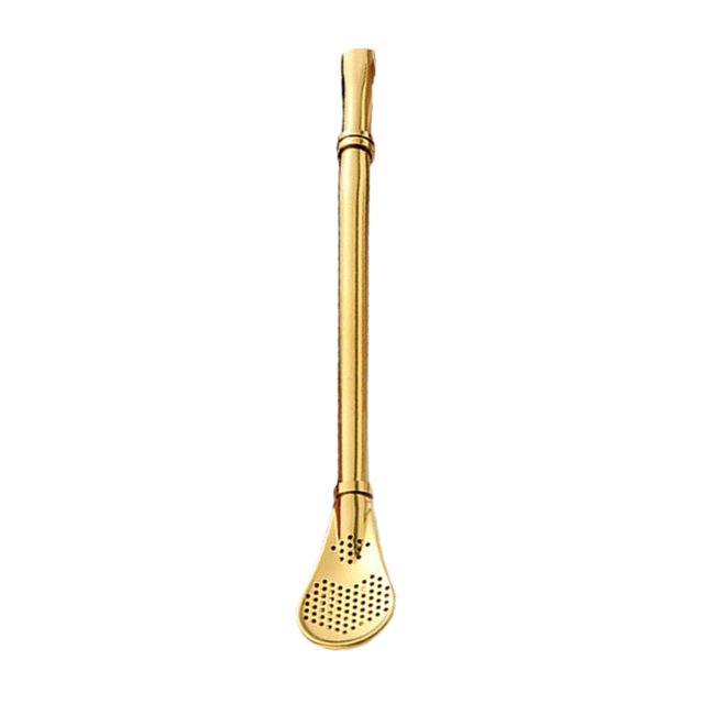 Cuillère de Filtre de Paille 304 en Acier Inoxydable de Qualité Alimentaire 2 en 1 Longue Poignée Réutilisables Filtrant les Fournitures de Cuisine de Cuillère de Paille de Café de Thé de Lait Résistant
