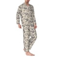 thumbnail image 2 of Fotbe Compass And Mountains In Bicycle Wheels Pijama de Hombre con Estampado de Manga Larga, Conjunto de 2 Piezas, Ropa de Dormir Suave y Cómoda con Bolsillos-Medium, 2 of 7