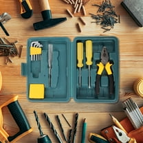 WHAMVOX 11pcs Screwdriver Set Repair Tool Kit with Wrench, Manual Saw, Pliers for Car