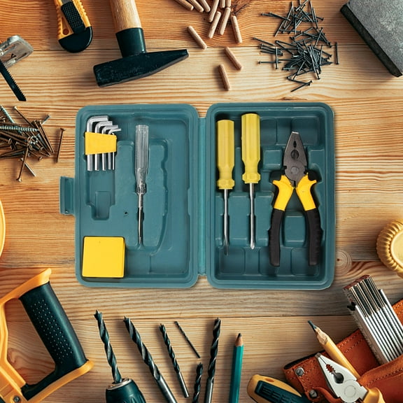 WHAMVOX 11pcs Screwdriver Set Repair Tool Kit with Wrench, Manual Saw, Pliers for Car