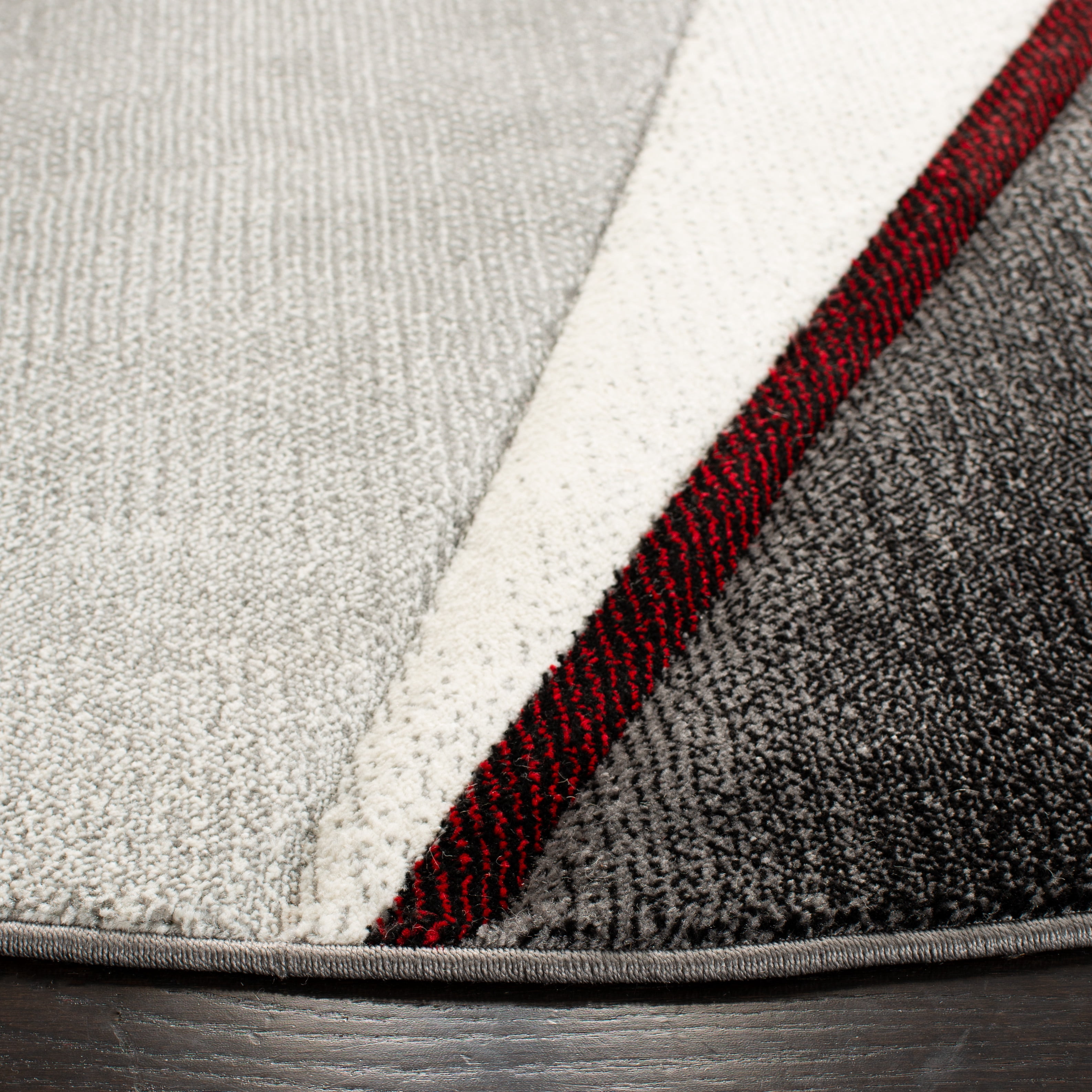 Safavieh Hollywood Candyce Abstract Area Rug, Gray/Red, 9' x 9' Round
