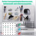 thumbnail image 3 of 60 Pcs Pegboard Cups Pegboard Bins Set, Wall Organizer with Hooks and Loops, Hooks Assortment Organizer Accessory for Office Storage Garage Craft Workshop(Clear), 3 of 7